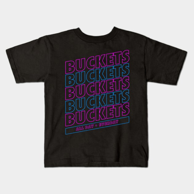 Buckets on Buckets on Buckets Kids T-Shirt by CR8ART